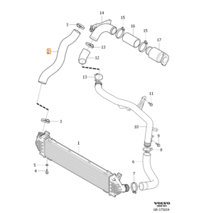 Turbo Hortum | Volvo V40 2013- Sağ Taraf 1.6 Dizel (D2)