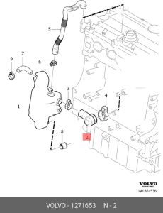 Karter Havalandırma Hortum | Volvo S40 S60 S70 S80 S90 XC70 XC90 850 960