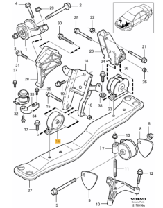Şanzıman Traves Takoz Ön | Volvo S40 V40 1996-2004