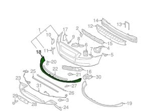 Ön Tampon Alt Spoiler | Volvo S80 2007-2013