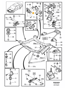 Motor Takozu Alt Arka | Volvo 850 S70 V70 C70