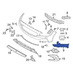 Ön Tampon Far Altı Braketi Sol | Volvo S90 V90 2021-2024