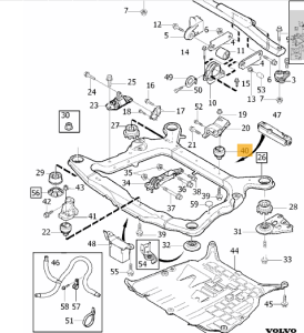 Motor Takozu Alt Arka | Volvo S60 S80 V70 XC70 XC90 D5