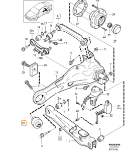 Arka Salıncak Taşıyıcı Burcu | Volvo S40 V40 1996-2004