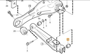 Arka Salıncak Burcu | Volvo S40 V40 1996-2004
