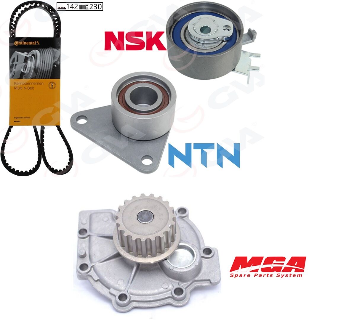 Triger Seti ve Devirdaim (Su Pompası) | Volvo S40 V40 C70 V70 S70 XC70 XC90 S80 S60 1996-2012