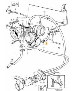 Turbo Soğutma Hortumu Orjinal | Volvo 850 S70 V70 C70 XC70 XC90 S60 S80